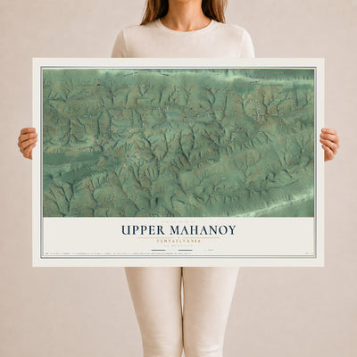 Map of Upper Mahanoy, Pennsylvania, 24 x 36 inch unframed archival matte print