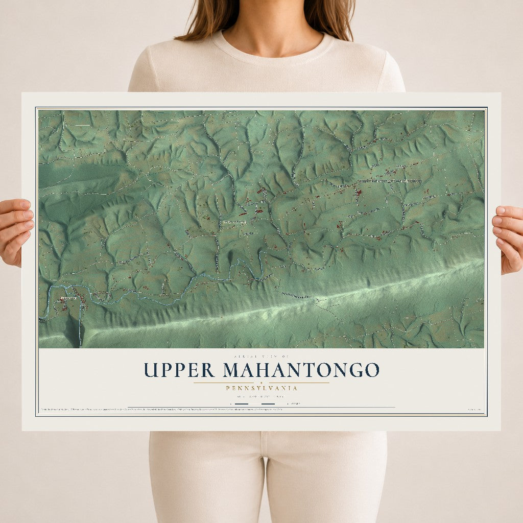 Map of Upper Mahantongo, Pennsylvania, 18 x 24 inch unframed archival matte print