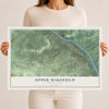 Map of Upper Makefield, Pennsylvania, 12 x 18 inch unframed archival matte print