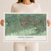 Map of Upper Merion, Pennsylvania, 12 x 18 inch unframed archival matte print