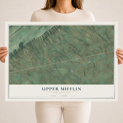 Map of Upper Mifflin, Pennsylvania, 18 x 24 inch unframed archival matte print
