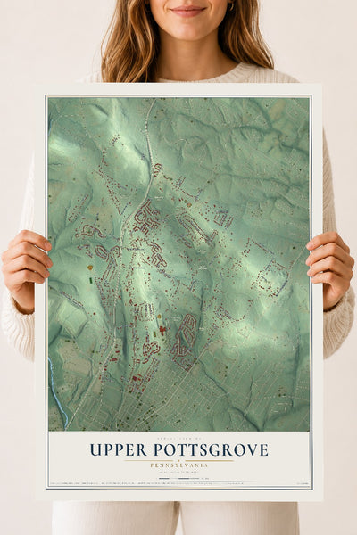 Map of Upper Pottsgrove, Pennsylvania, 18 x 24 inch unframed archival matte print