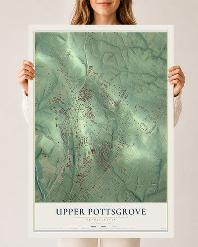 Map of Upper Pottsgrove, Pennsylvania, 24 x 36 inch unframed archival matte print