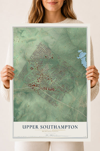 Map of Upper Southampton, Pennsylvania, 18 x 24 inch unframed archival matte print