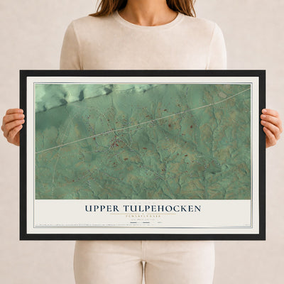 Map of Upper Tulpehocken, Pennsylvania, 12 x 18 inch print in a black wood frame