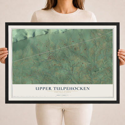 Map of Upper Tulpehocken, Pennsylvania, 18 x 24 inch print in a black wood frame