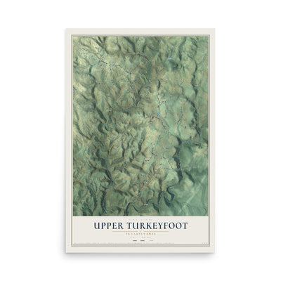 Map of Upper Turkeyfoot, Pennsylvania, 12 x 18 inch unframed archival matte print