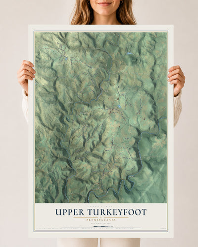 Map of Upper Turkeyfoot, Pennsylvania, 24 x 36 inch unframed archival matte print
