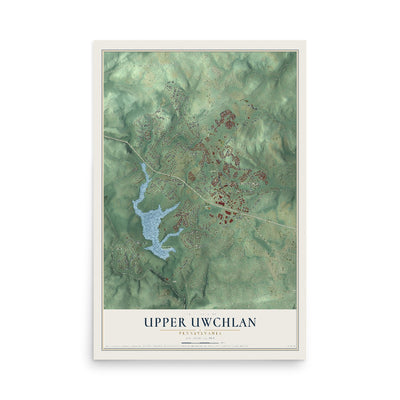 Map of Upper Uwchlan, Pennsylvania, 12 x 18 inch unframed archival matte print