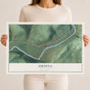Map of Ursina, Pennsylvania, 12 x 18 inch unframed archival matte print