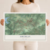 Map of Uwchlan, Pennsylvania, 12 x 18 inch unframed archival matte print