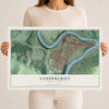 Map of Vandergrift, Pennsylvania, 12 x 18 inch unframed archival matte print