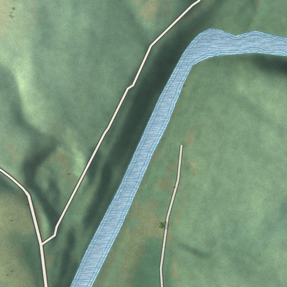 Second close-up of the map of Volant, Pennsylvania print showing more streets and buildings