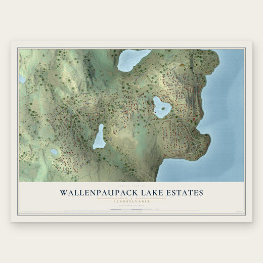 Wallenpaupack Lake Estates, Pennsylvania map print, the full design