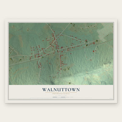 Walnuttown, Pennsylvania map print, the full design