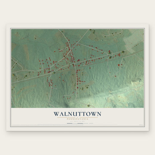 Walnuttown, Pennsylvania map print, the full design