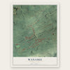 Wanamie, Pennsylvania map print, the full design