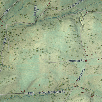 Close-up of the map of Ward, Pennsylvania print showing street and building detail