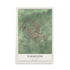 Map of Warminster, Pennsylvania, 12 x 18 inch unframed archival matte print