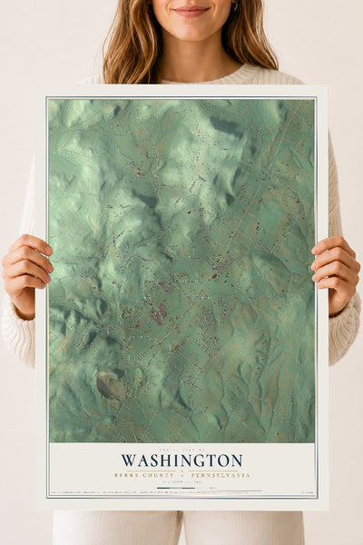 Map of Washington, Berks County, Pennsylvania, 18 x 24 inch unframed archival matte print