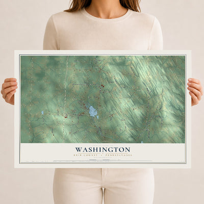 Map of Washington, Erie County, Pennsylvania, 12 x 18 inch unframed archival matte print