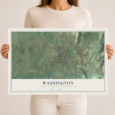 Map of Washington, Franklin County, Pennsylvania, 12 x 18 inch unframed archival matte print