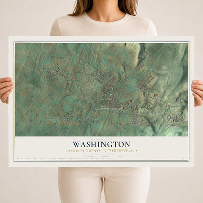Map of Washington, Franklin County, Pennsylvania, 18 x 24 inch unframed archival matte print