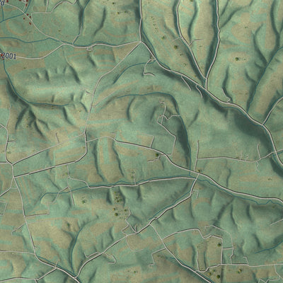 Close-up of the map of Washington, Snyder County, Pennsylvania print showing street and building detail