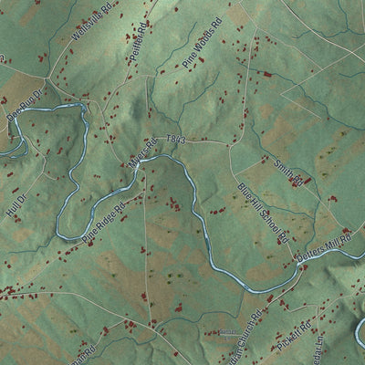 Close-up of the map of Washington, York County, Pennsylvania print showing street and building detail
