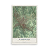Map of Washington, Washington County, Pennsylvania, 12 x 18 inch unframed archival matte print