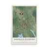 Map of the Borough of Waterford, Erie County, Pennsylvania, 12 x 18 inch unframed archival matte print