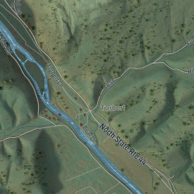 Close-up of the map of Watson, Lycoming County, Pennsylvania print showing street and building detail