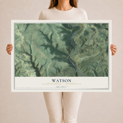 Map of Watson, Lycoming County, Pennsylvania, 24 x 36 inch unframed archival matte print