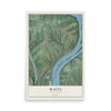 Map of Watts, Pennsylvania, 12 x 18 inch unframed archival matte print
