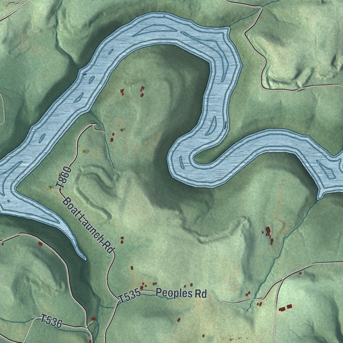 Second close-up of the map of Wayne, Armstrong County, Pennsylvania print showing more streets and buildings