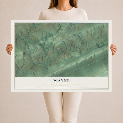 Map of Wayne, Dauphin County, Pennsylvania, 24 x 36 inch unframed archival matte print