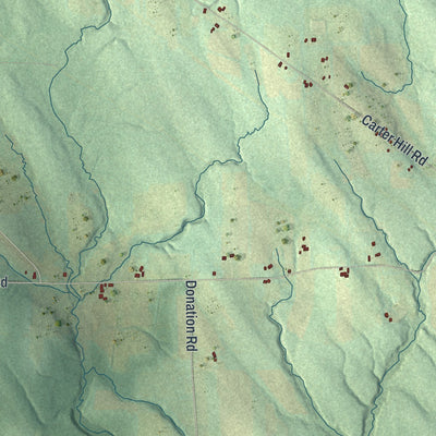 Second close-up of the map of Wayne, Erie County, Pennsylvania print showing more streets and buildings