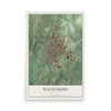 Map of Waynesboro, Pennsylvania, 12 x 18 inch unframed archival matte print