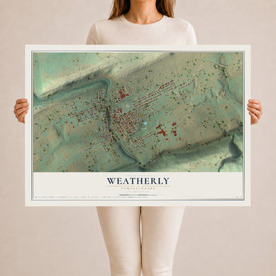 Map of Weatherly, Pennsylvania, 24 x 36 inch unframed archival matte print