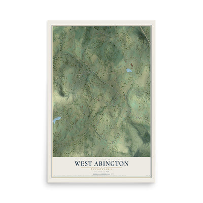 Map of West Abington, Pennsylvania, 12 x 18 inch unframed archival matte print