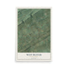 Map of West Beaver, Pennsylvania, 12 x 18 inch unframed archival matte print