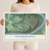 Map of West Brownsville, Pennsylvania, 12 x 18 inch unframed archival matte print