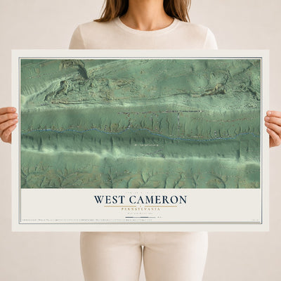 Map of West Cameron, Pennsylvania, 18 x 24 inch unframed archival matte print