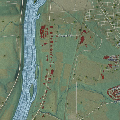 Close-up of the map of West Chillisquaque, Pennsylvania print showing street and building detail