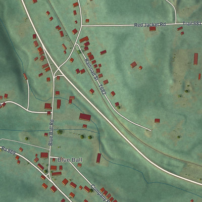 Close-up of the map of West Decatur, Pennsylvania print showing street and building detail