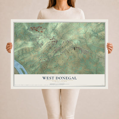 Map of West Donegal, Pennsylvania, 24 x 36 inch unframed archival matte print