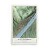 Map of West Elizabeth, Pennsylvania, 12 x 18 inch unframed archival matte print