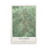 Map of West Goshen, Pennsylvania, 12 x 18 inch unframed archival matte print