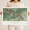 Map of West Hazleton, Pennsylvania, 12 x 18 inch unframed archival matte print