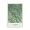 Map of West Liberty, Pennsylvania, 12 x 18 inch unframed archival matte print